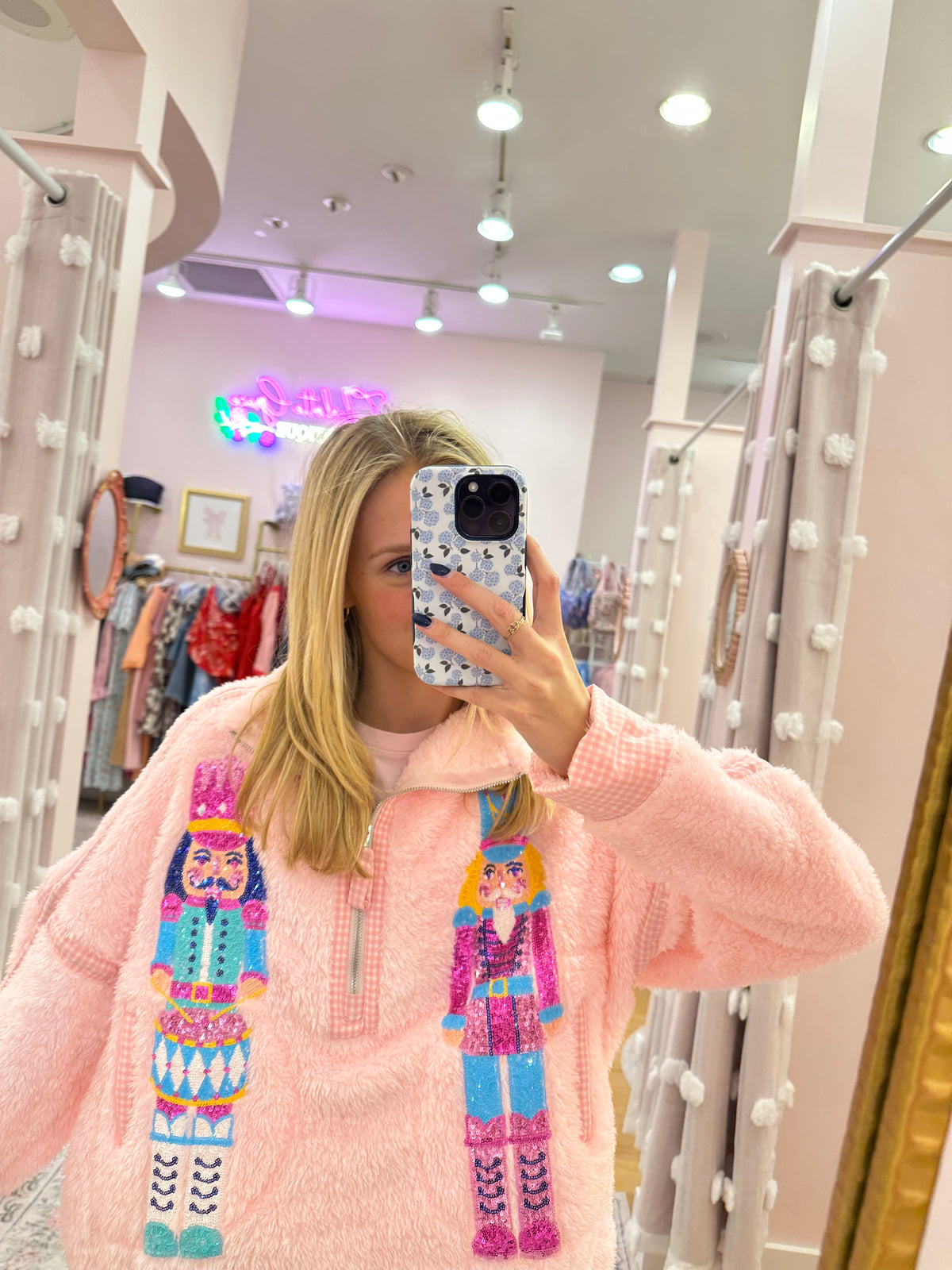 Fuzzy Nutcracker Half-Zip