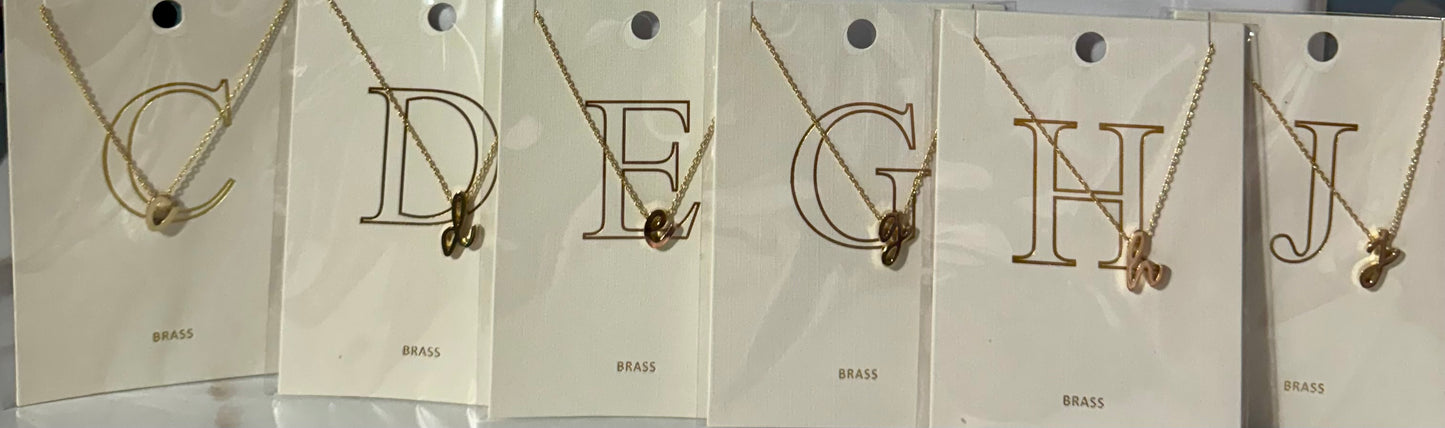 Cursive Letter Necklace