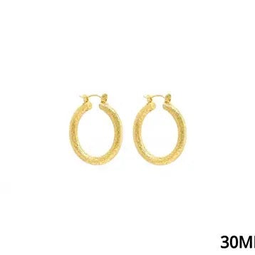 Small Gold Textured Hoop Earrings