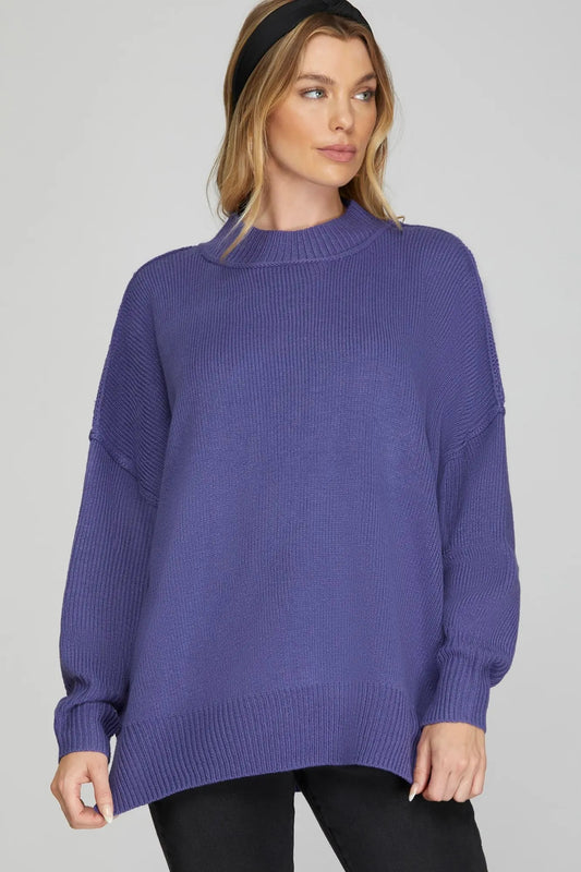 Sheri Sweater - Dusty Purple
