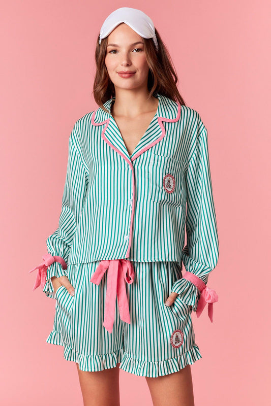 Striped Christmas Pj Set