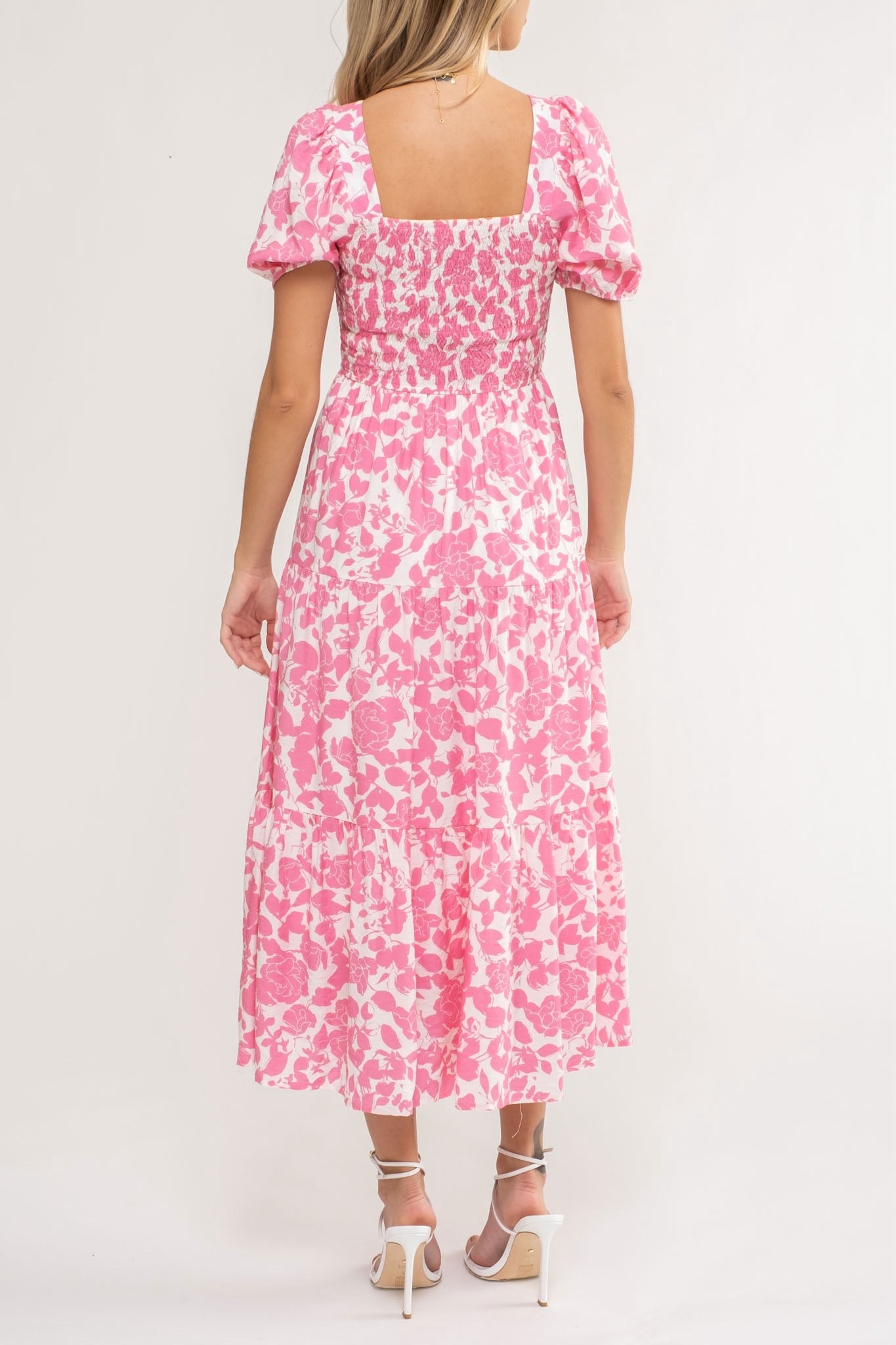 Maggie Floral Dress- Pink