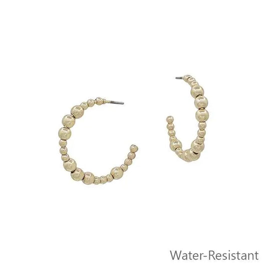 Small Multi Beaded Silver or Gold Earrings