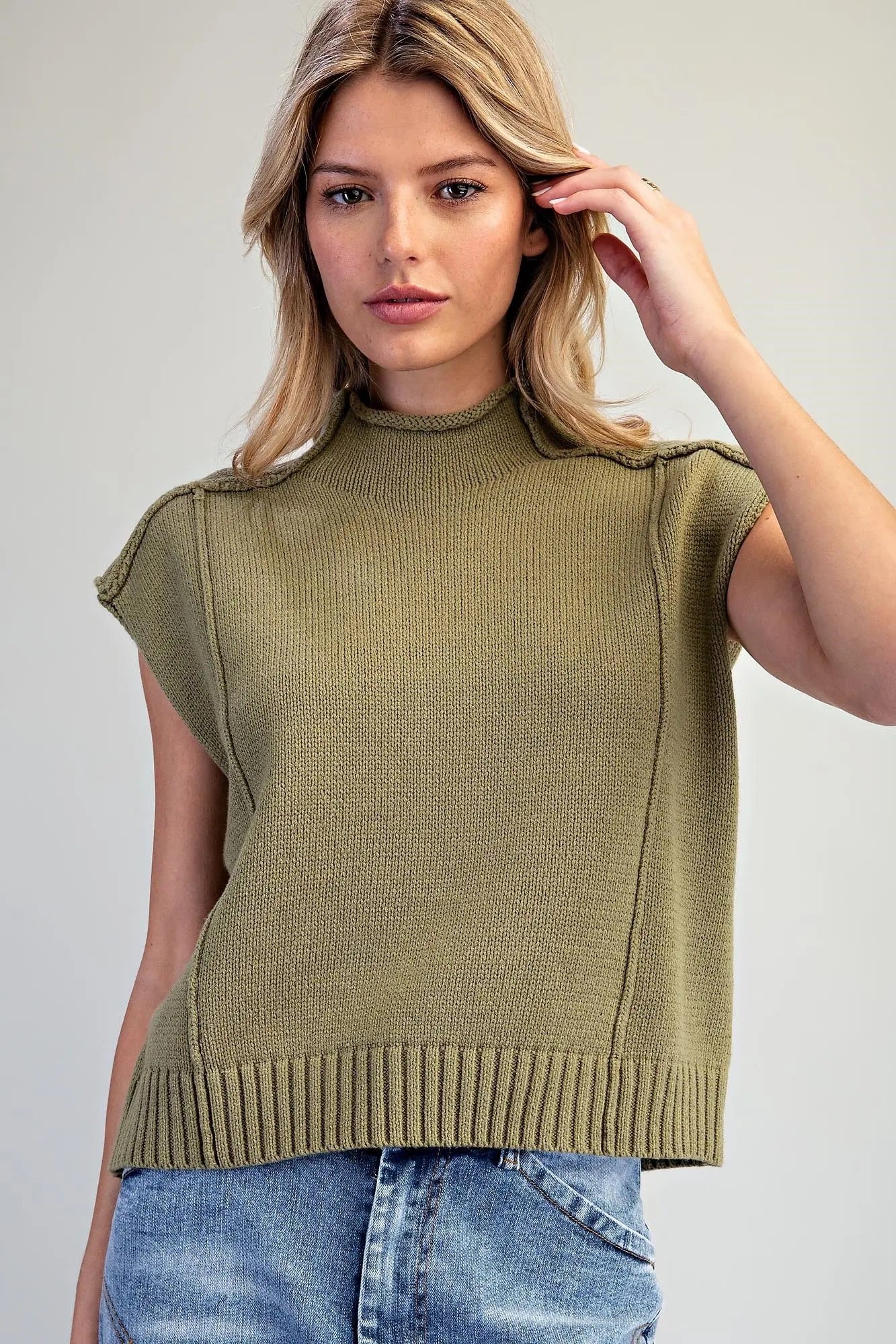 Ellie Mock Neck Knit Top