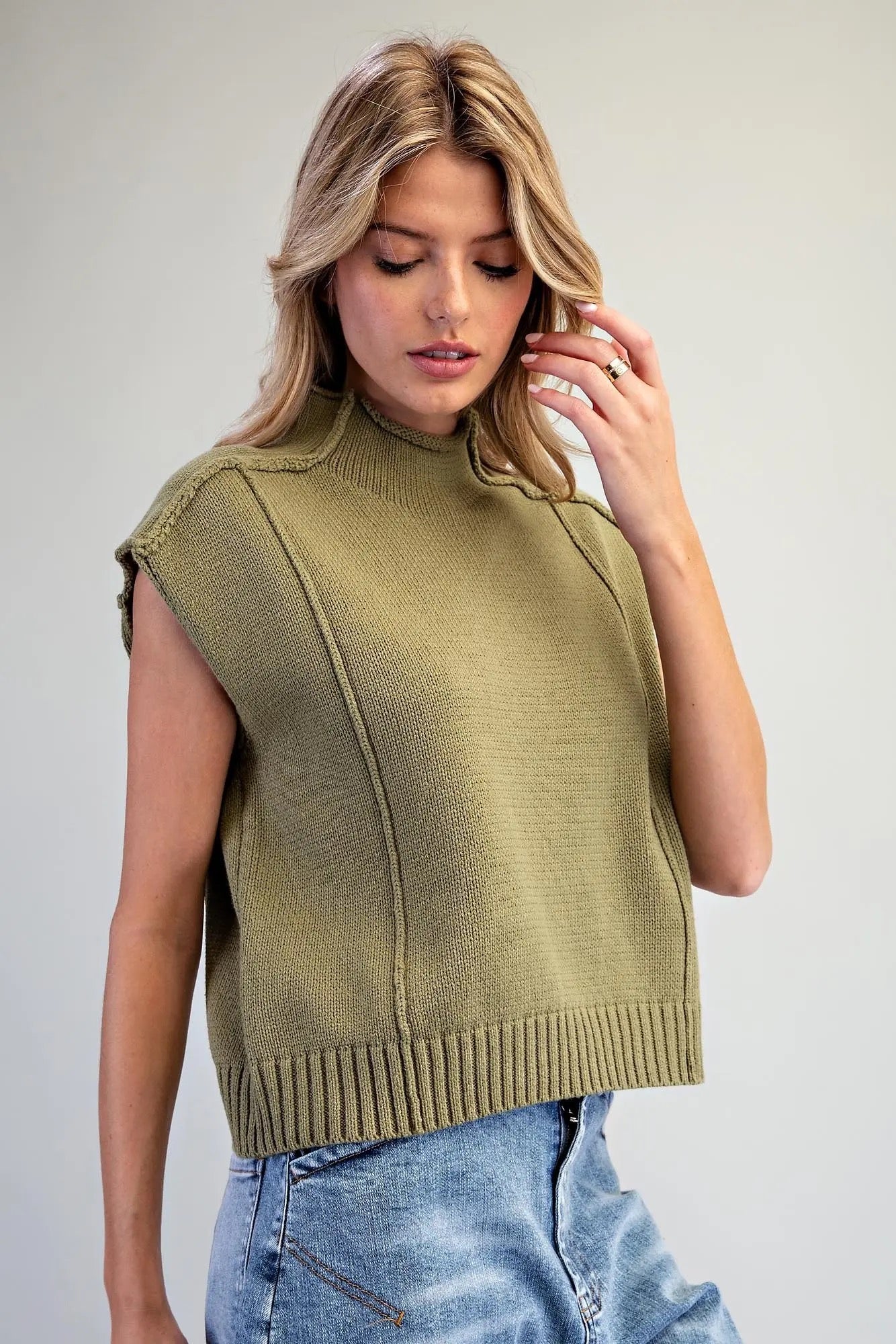 Ellie Mock Neck Knit Top