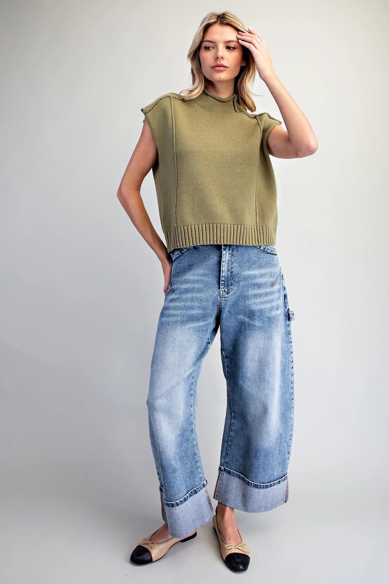 Ellie Mock Neck Knit Top
