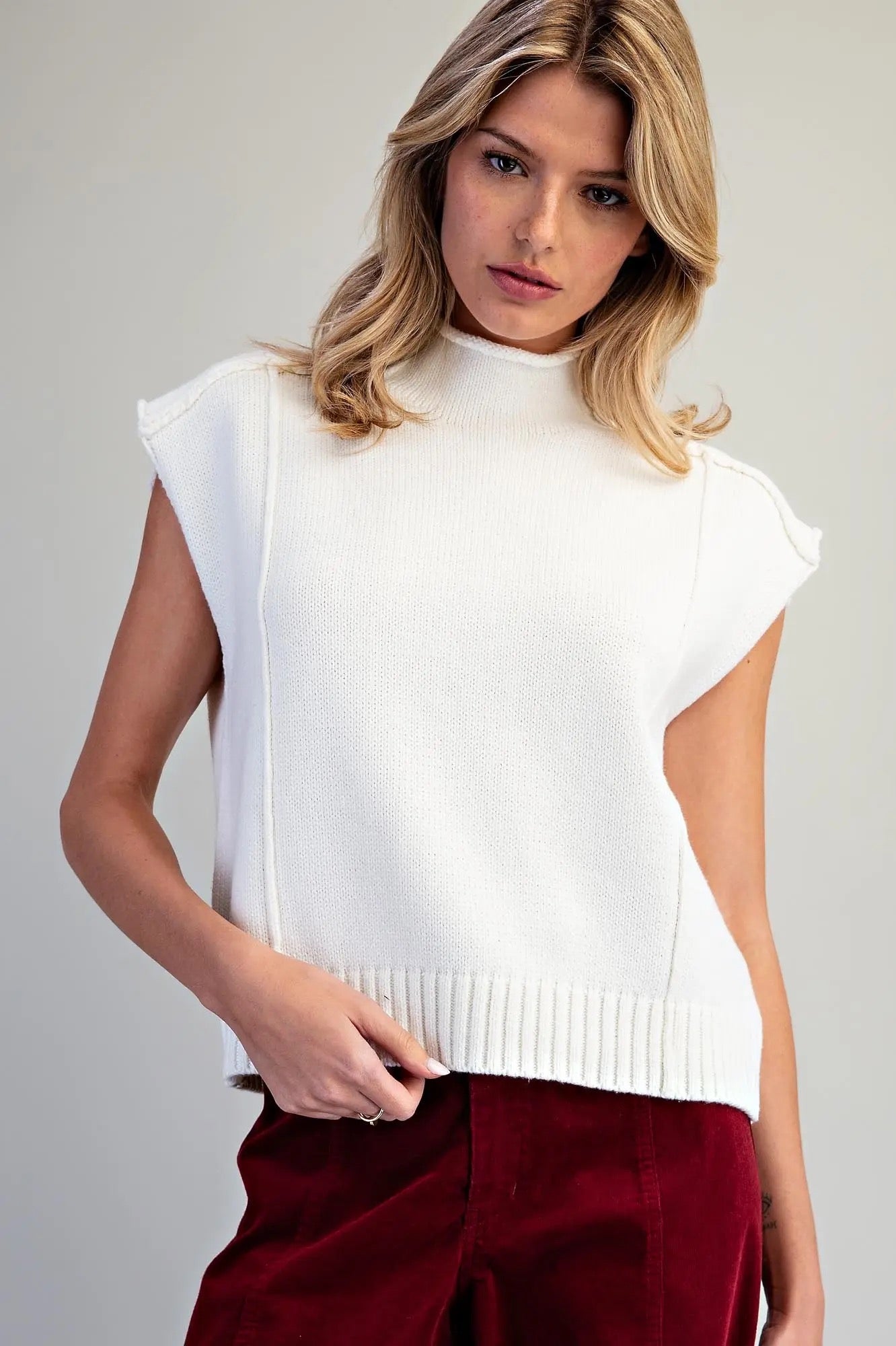 Ellie Mock Neck Knit Top