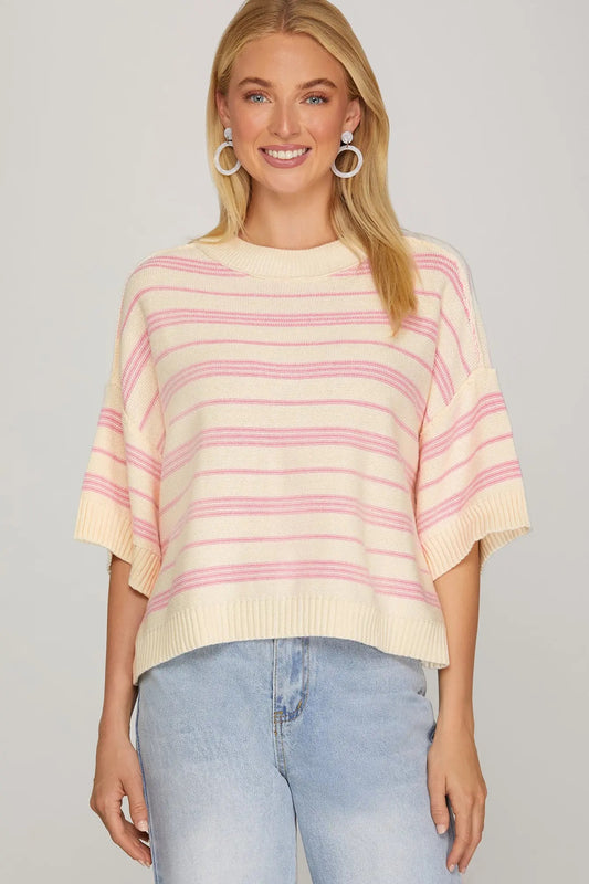 Lacy Stripe Top
