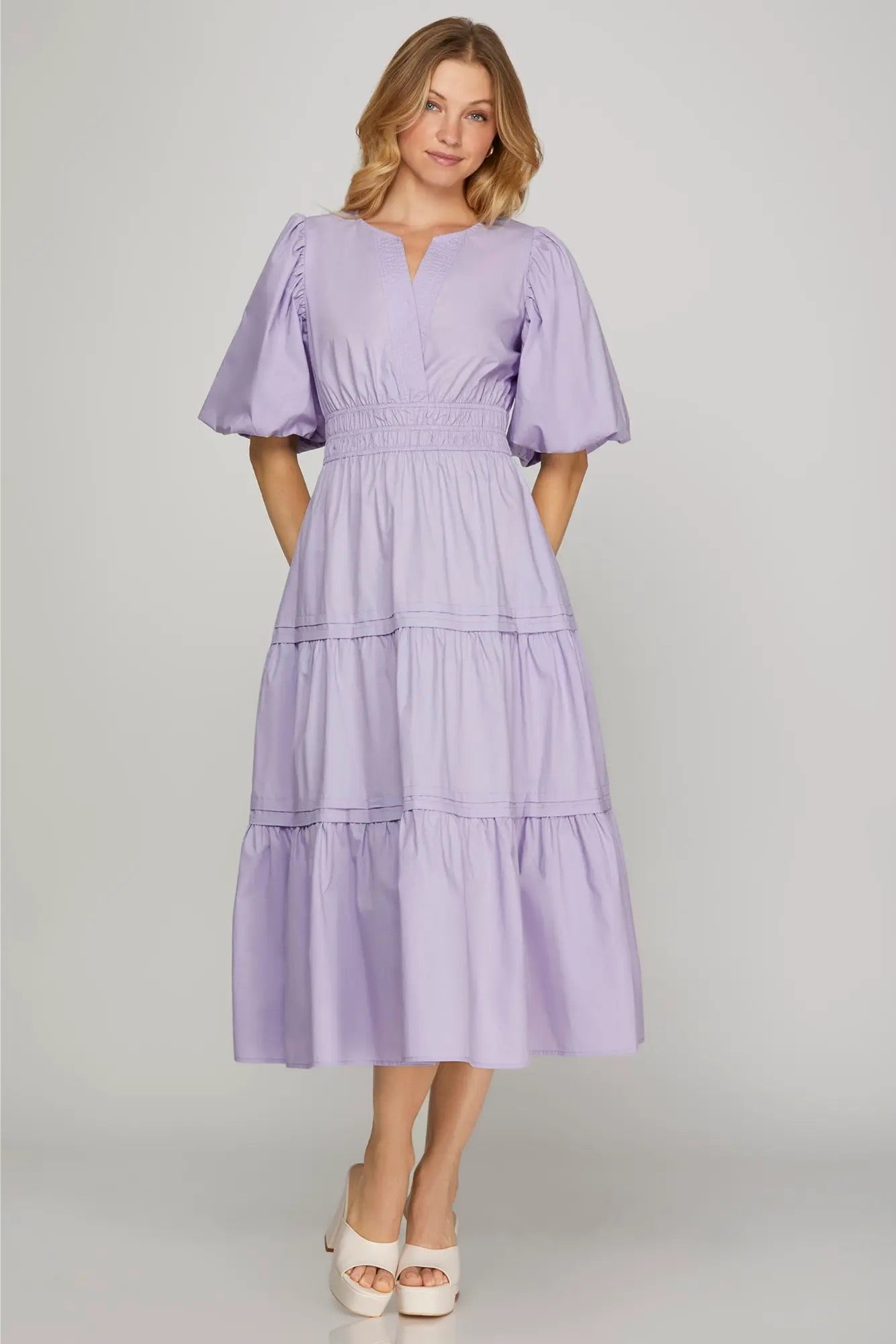 Soft Spring Dress - Lilac
