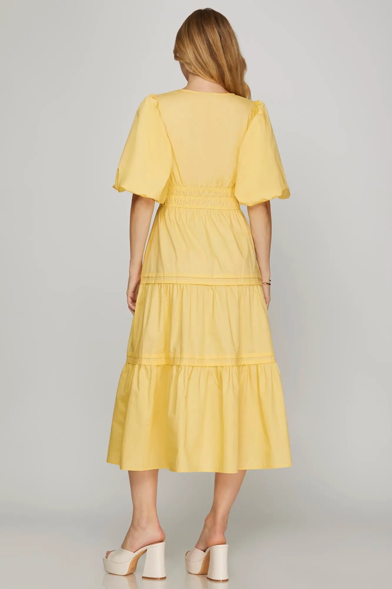 Soft Spring Dress - Pastel Yellow