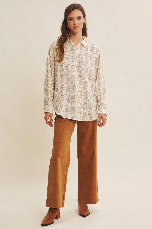 Fall Floral Blouse