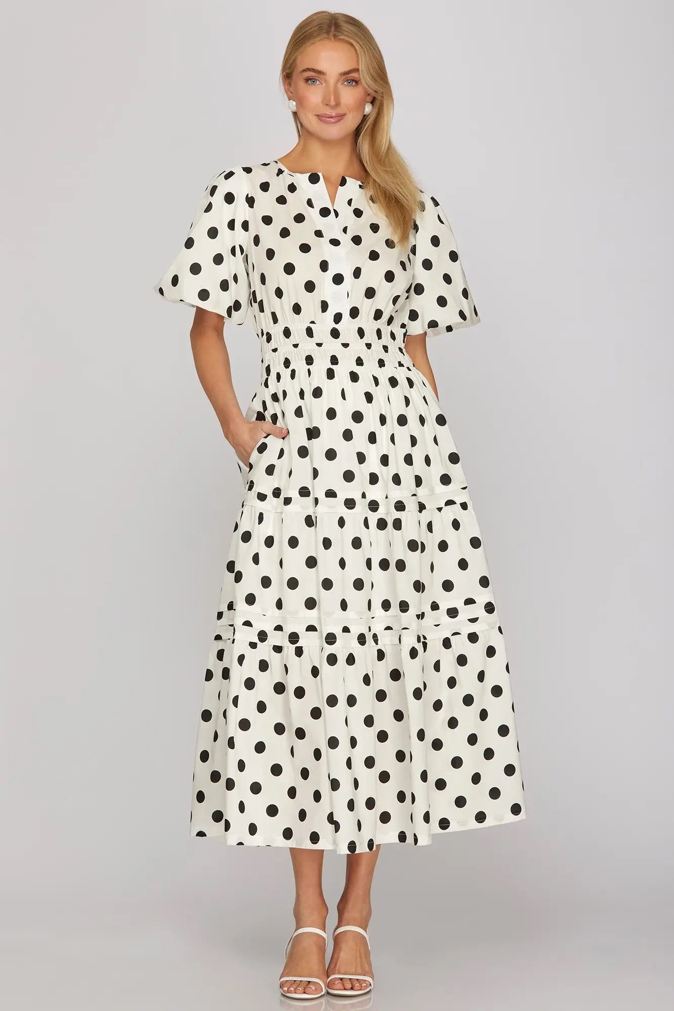 Preppy Polka Dot Dress