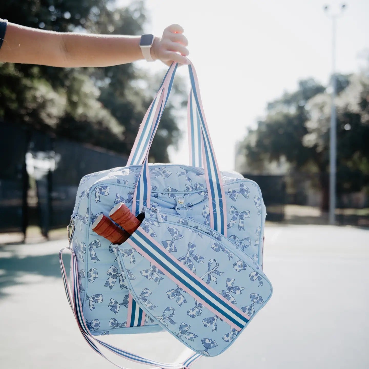 Toile Bows Pickleball Bag