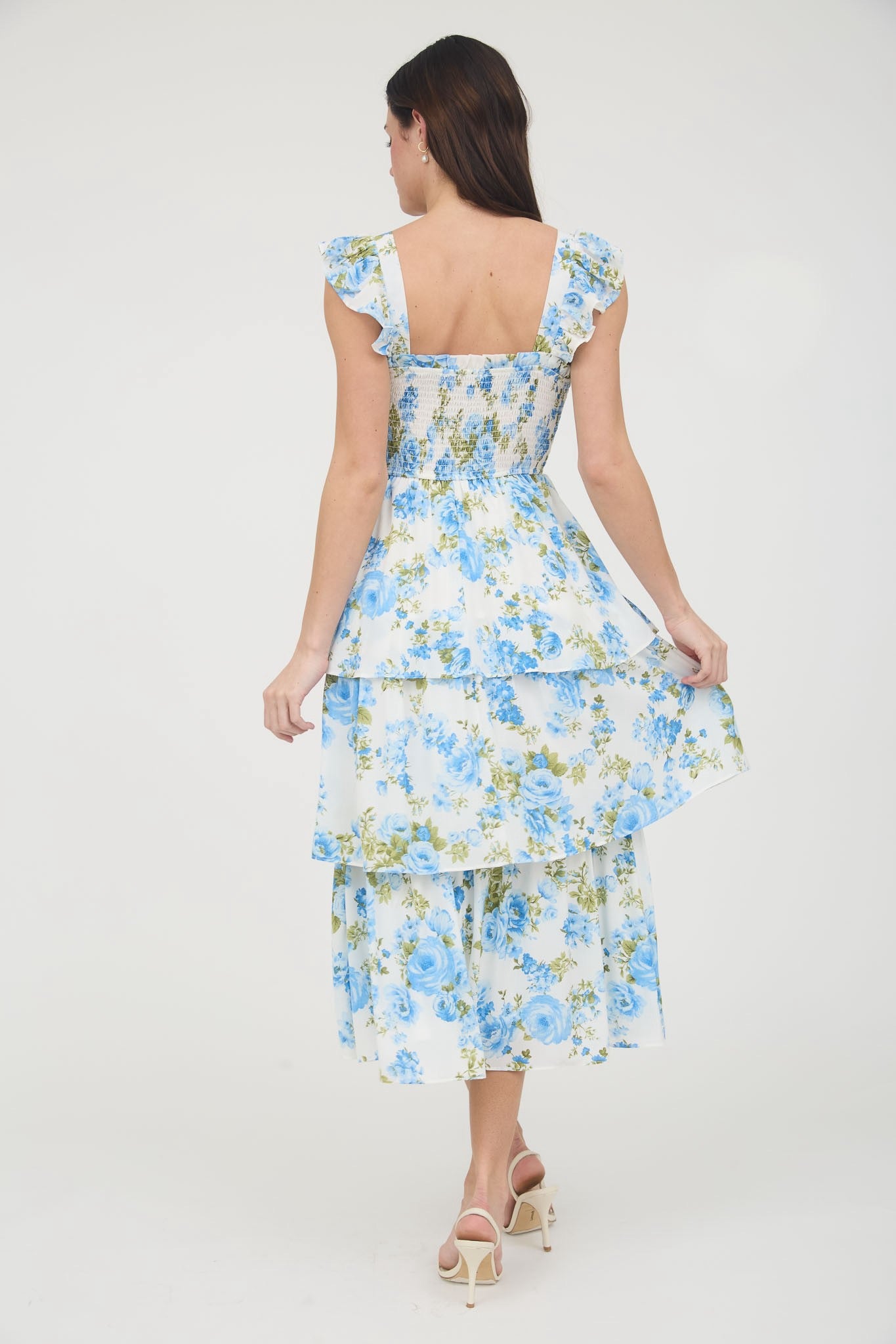 Nora FloraL Dress- Blue