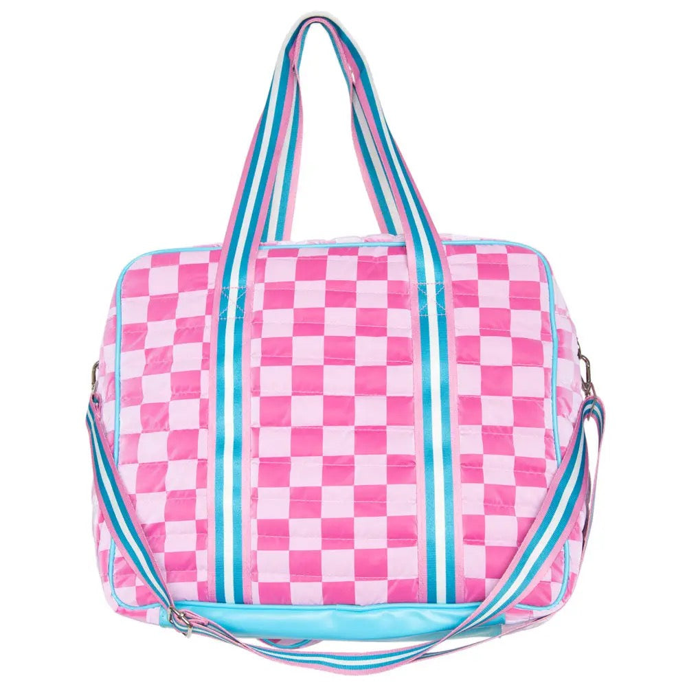 Pink Checkerprint Pickleball Bag
