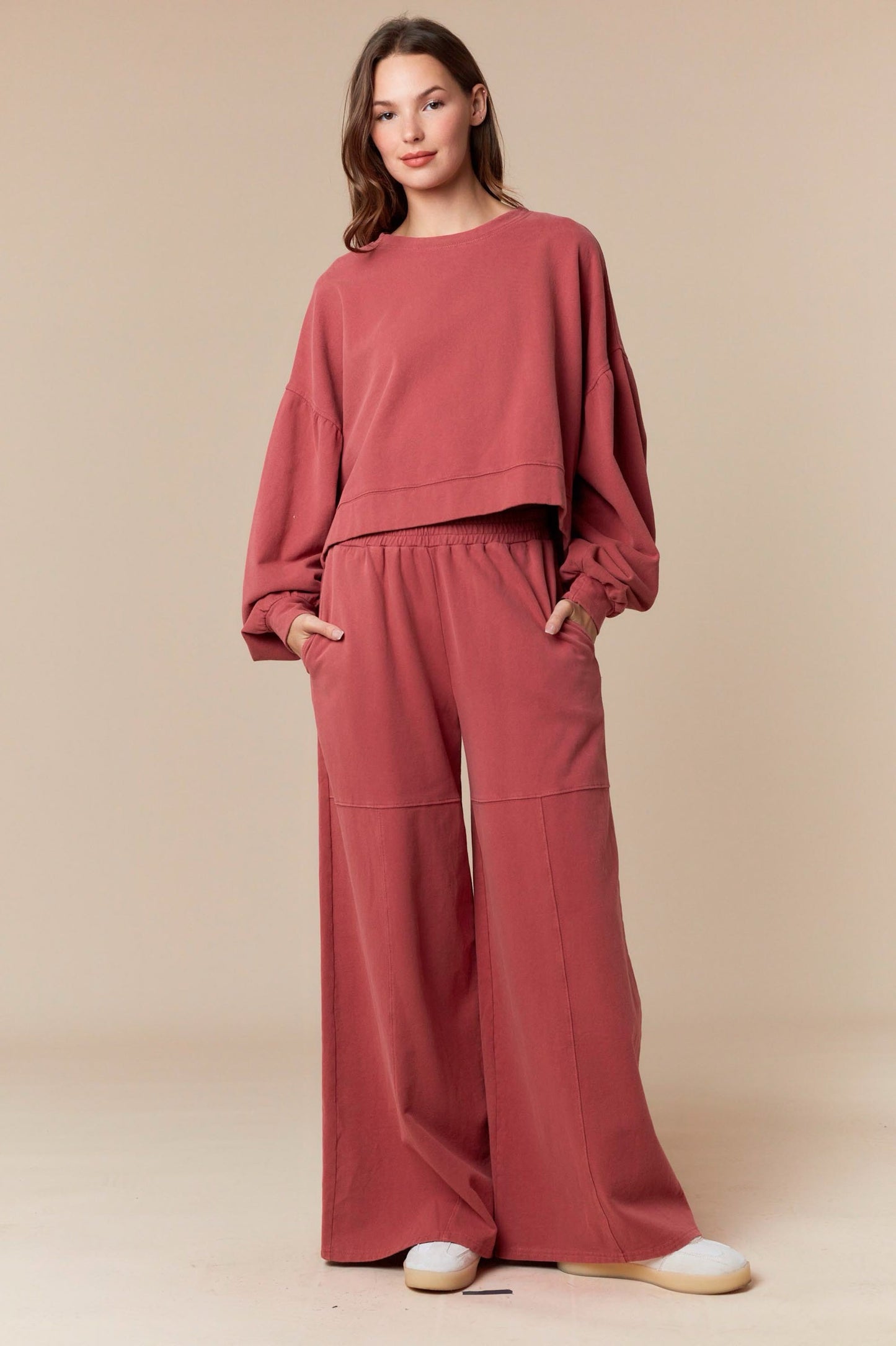 Mauve Terry Pants