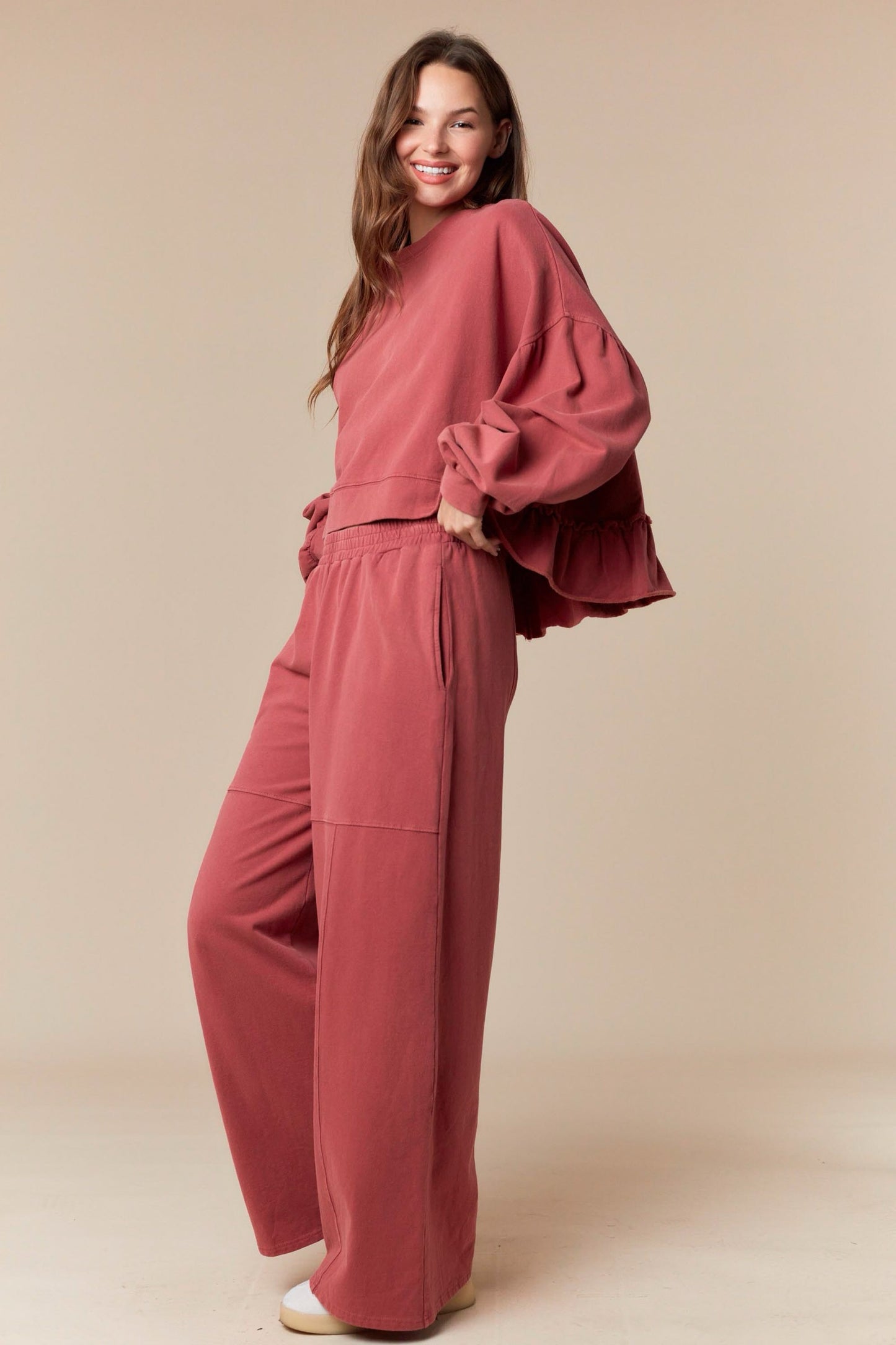 Mauve Terry Pants