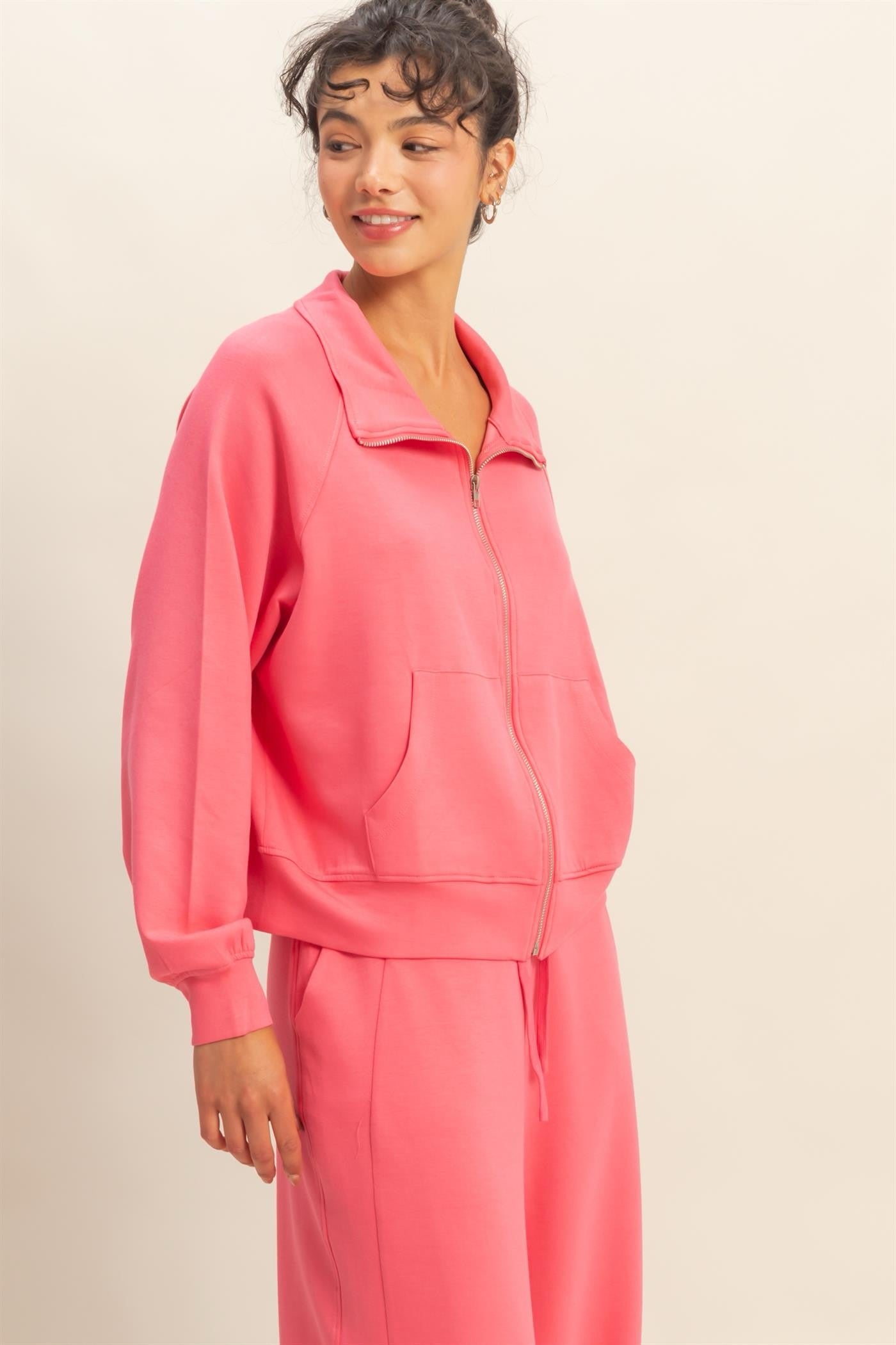 Relaxed Zippered Jacket