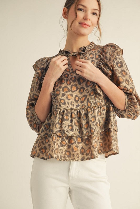 Tina Leopard Top