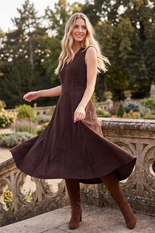Sutton Suede Dress