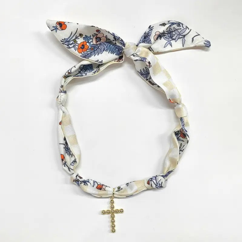Scarf Cross Necklace