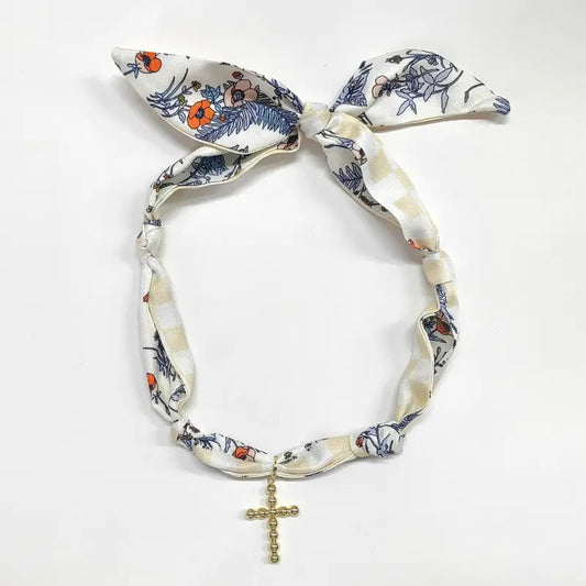 Scarf Cross Necklace