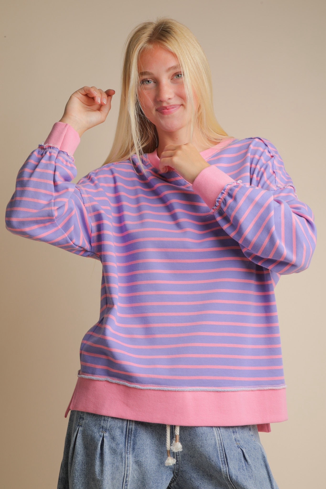 Lydia Striped Sweatshirt
