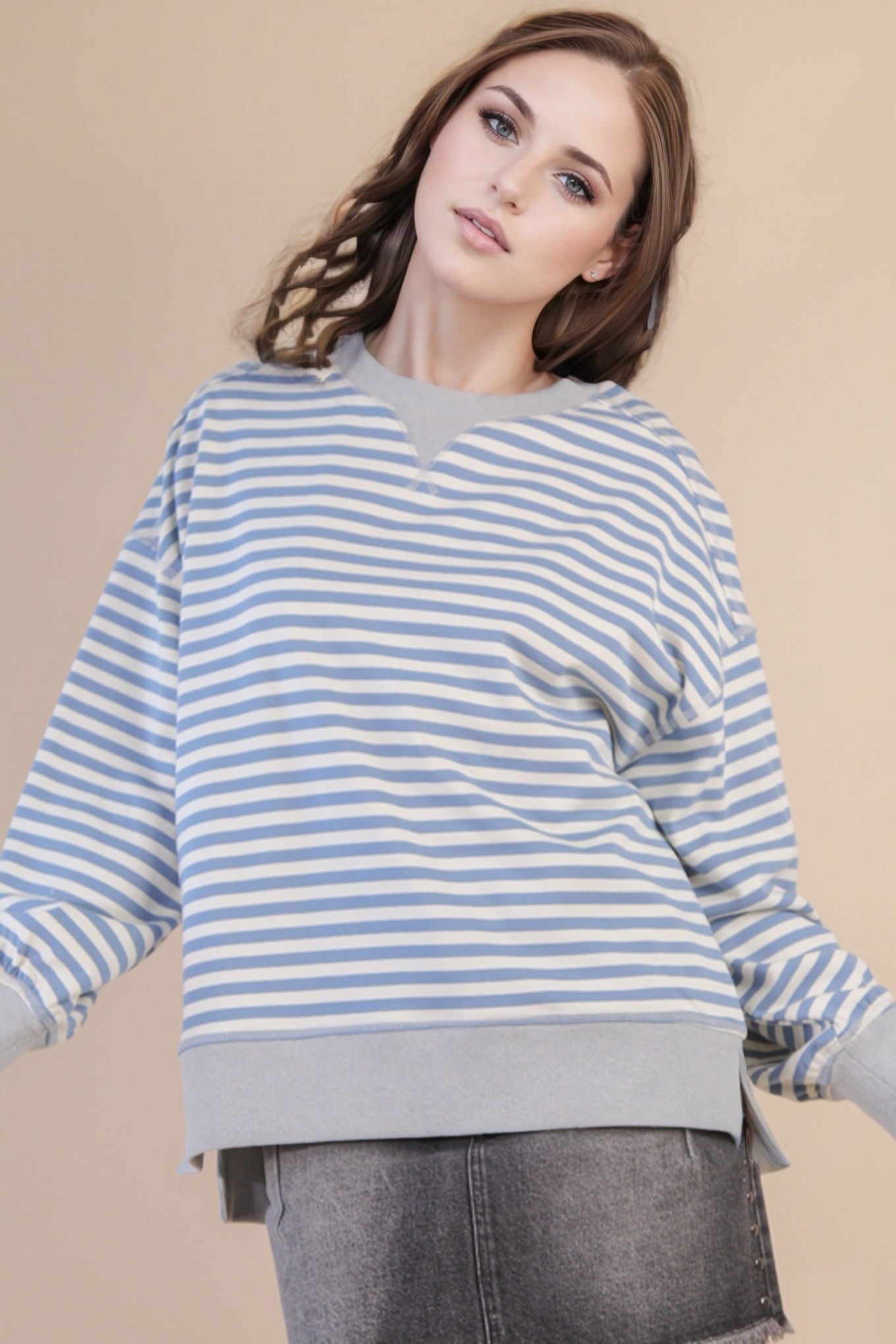 Lydia Striped Sweatshirt
