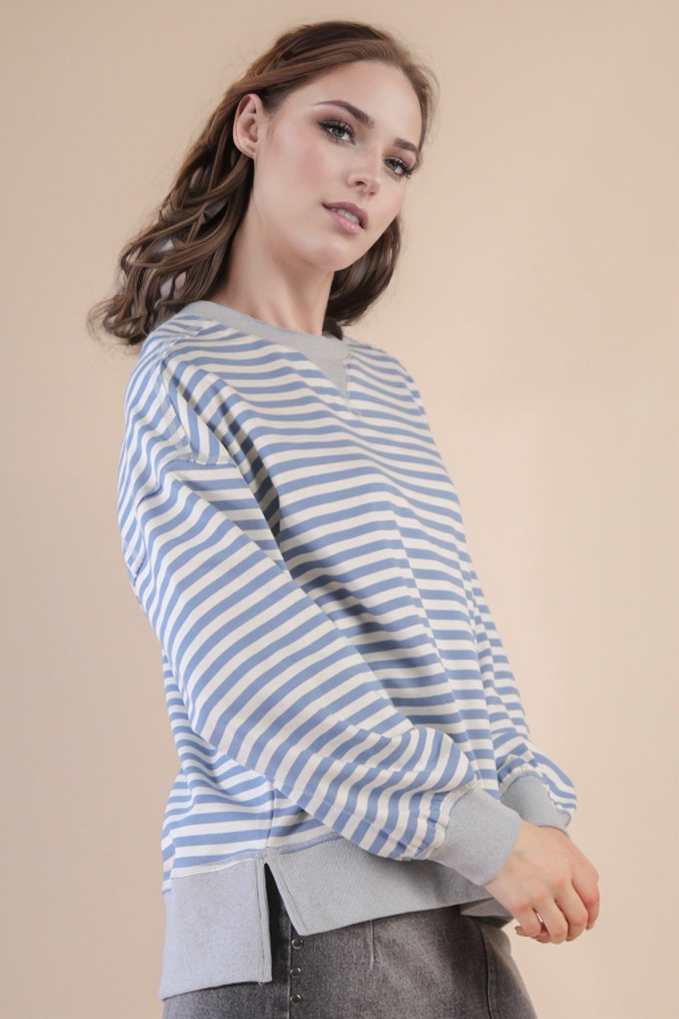 Lydia Striped Sweatshirt