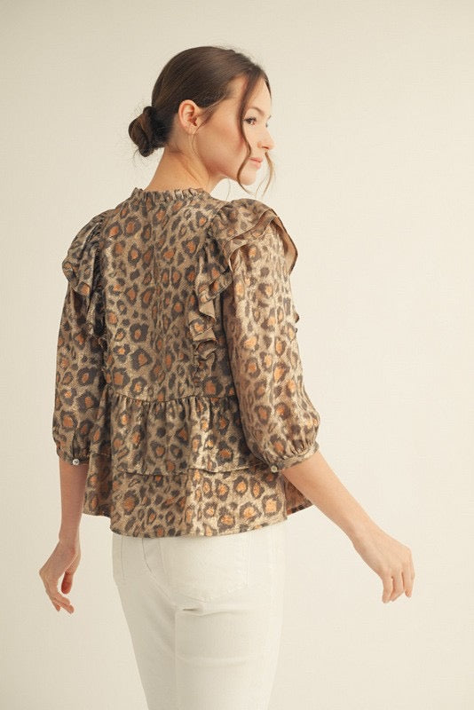 Tina Leopard Top
