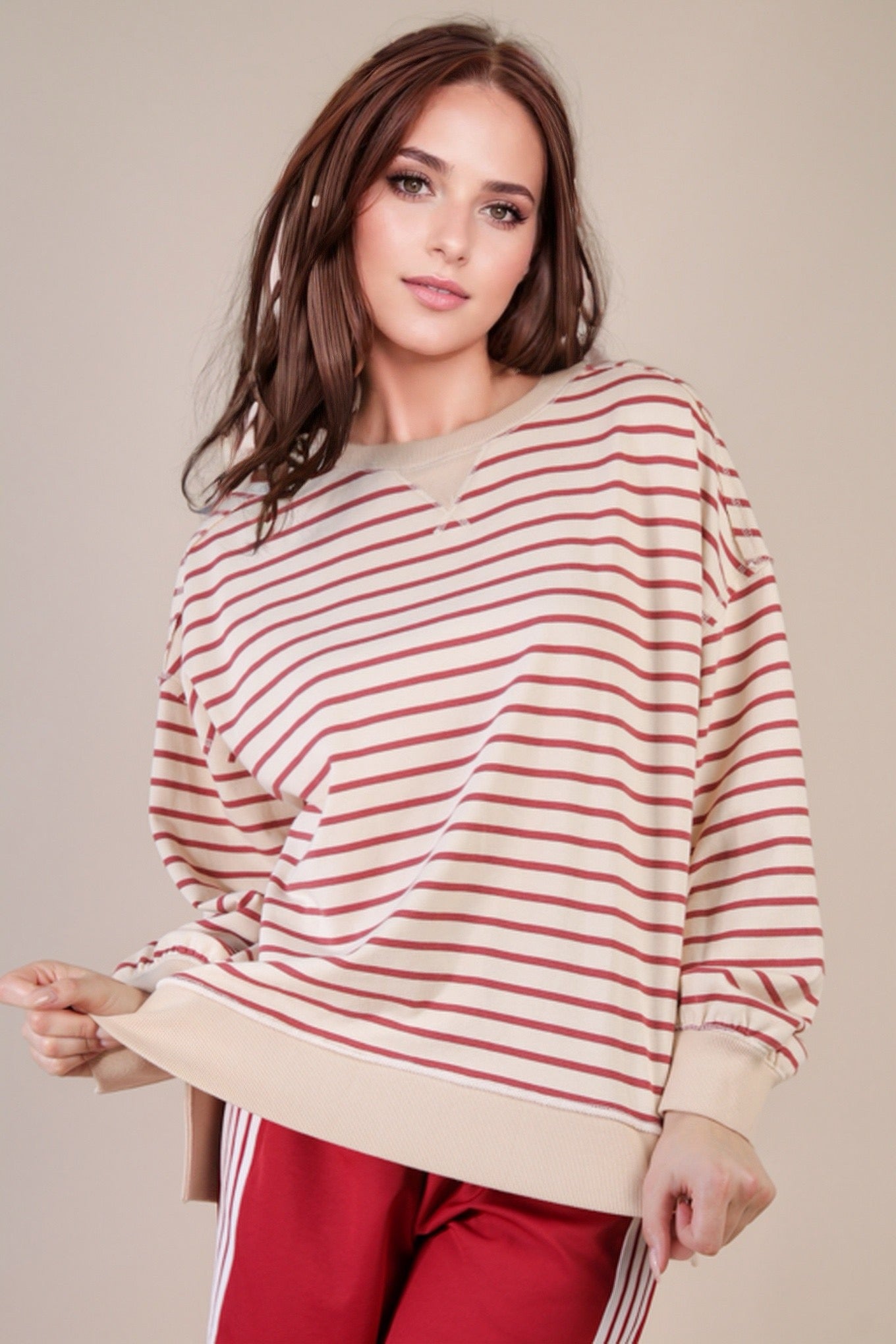 Lydia Striped Sweatshirt