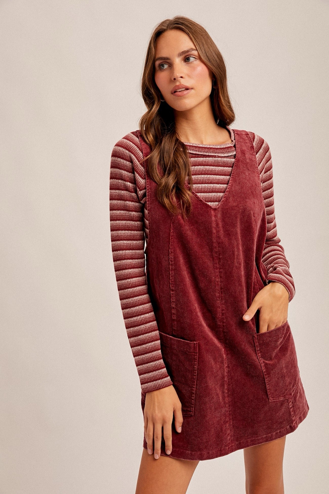 Snow Wash Cord Dress