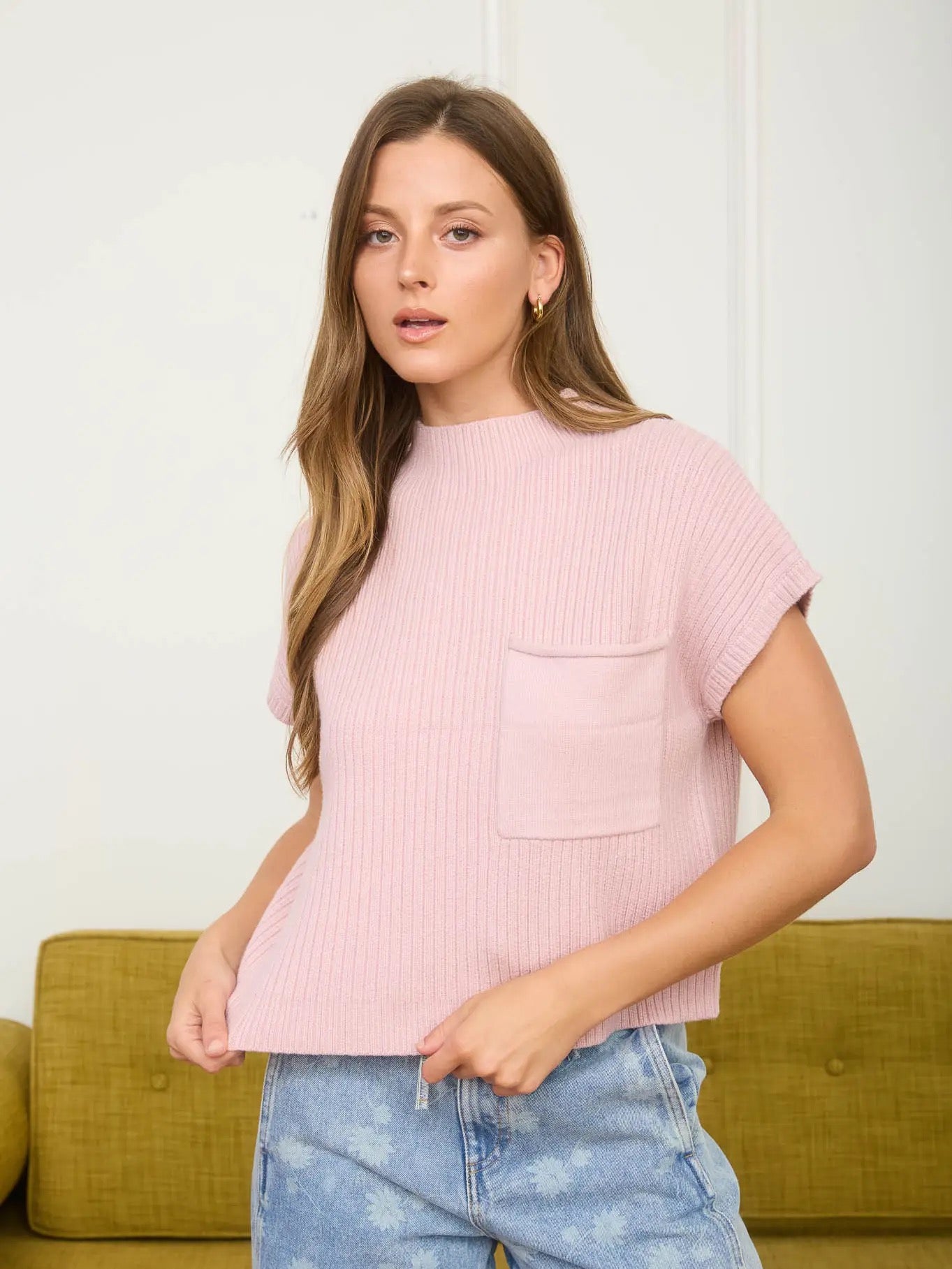 Blush Sleeveless Sweater