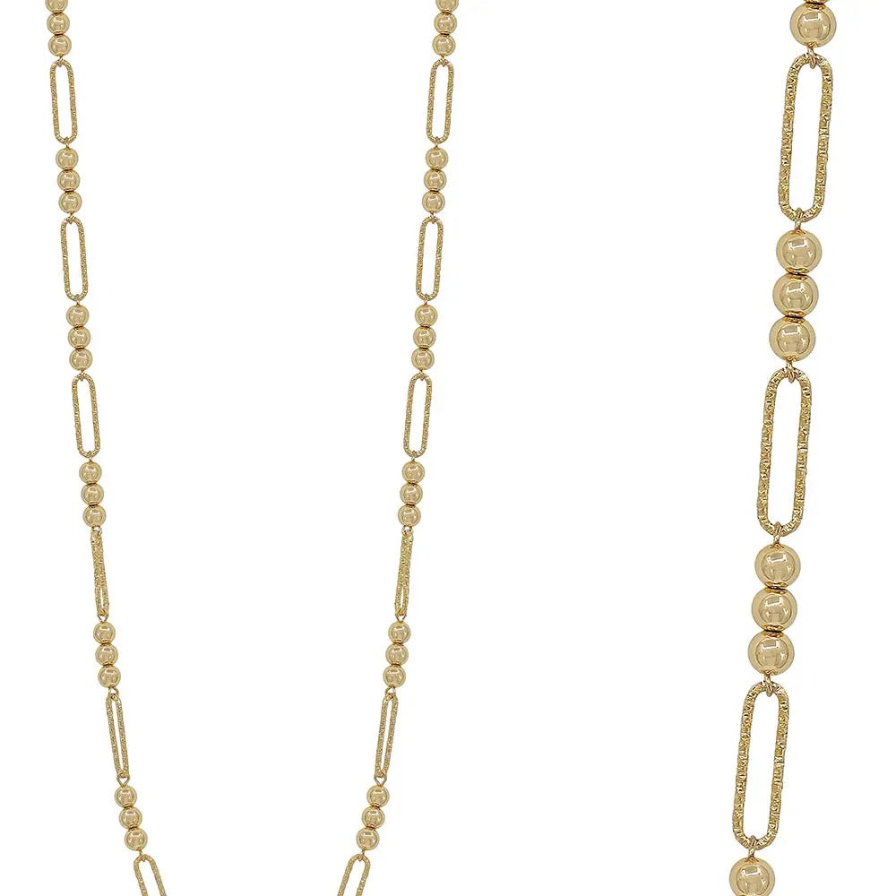 Long Bead & Link Necklace