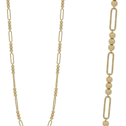 Long Bead & Link Necklace
