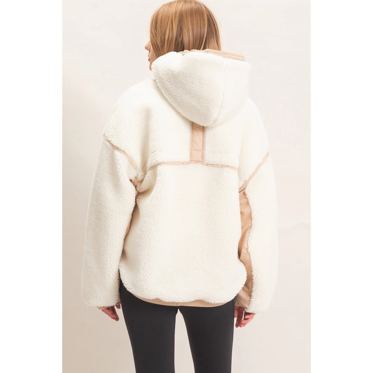 Contrast Sherpa Hooded Jacket