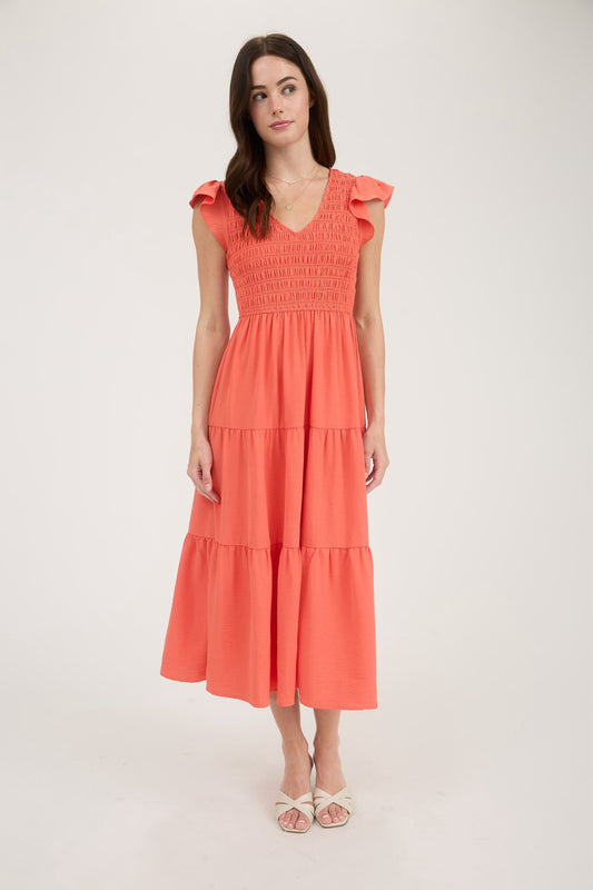 Coral Mona Dress