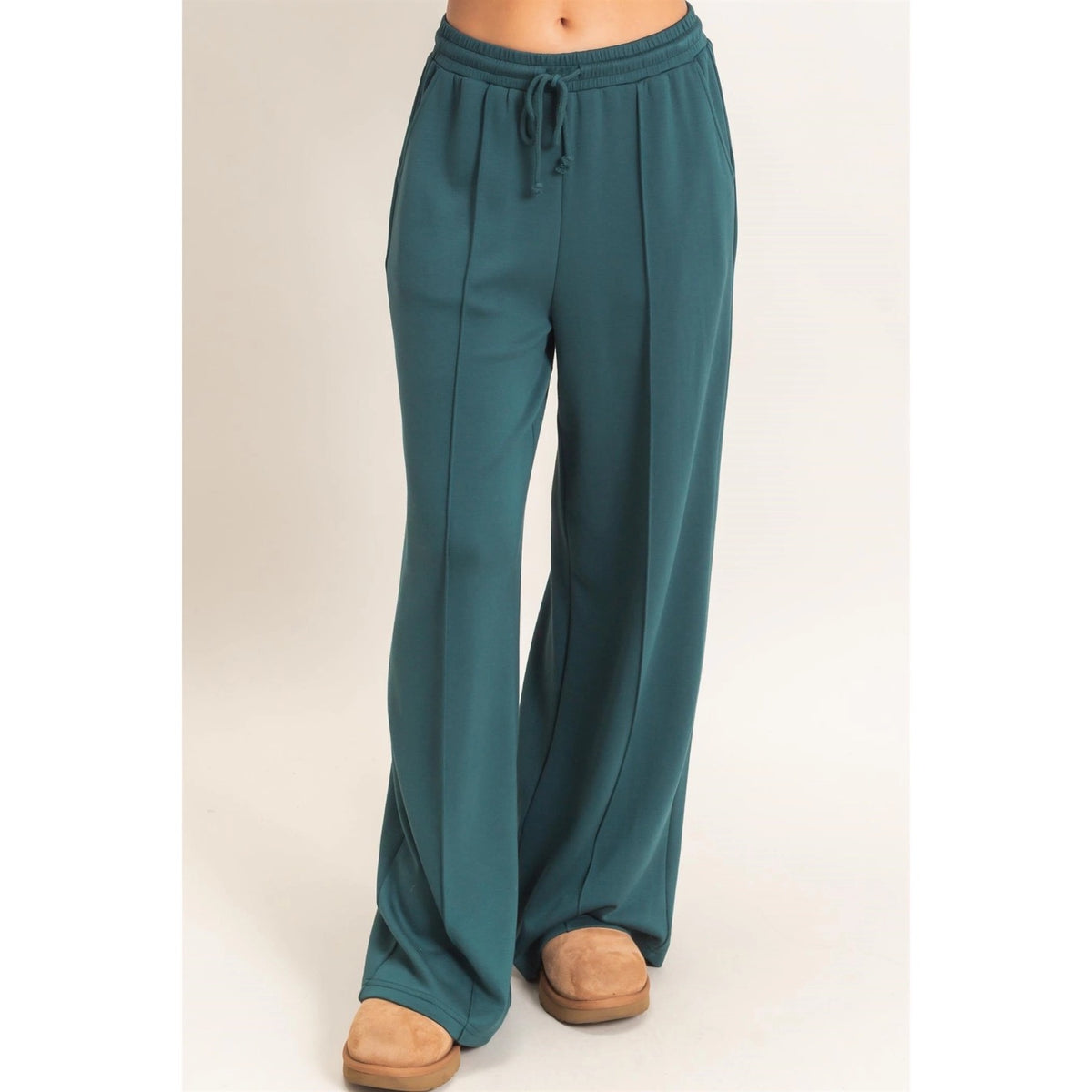 Drawstring Wide Leg Pants