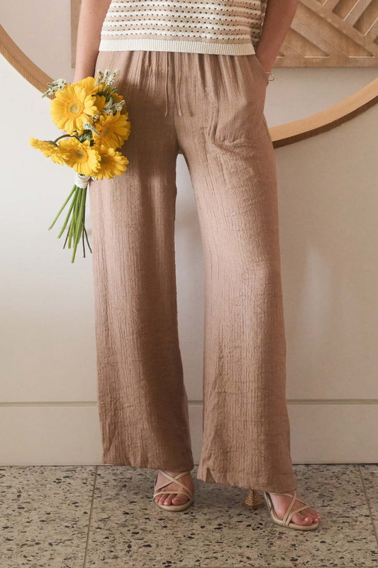 High Waist Tan Pants