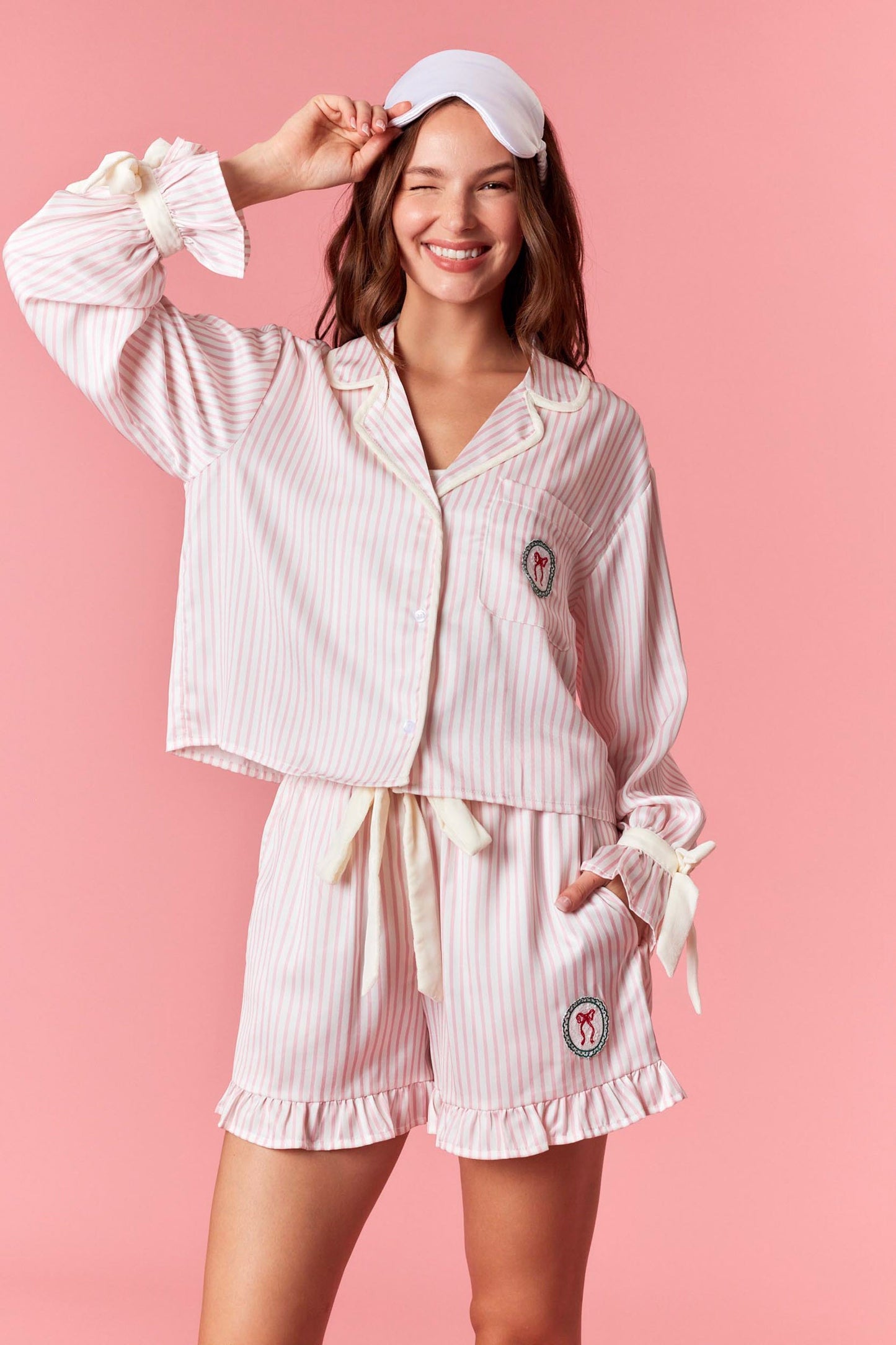 Striped Pj Set - Pink
