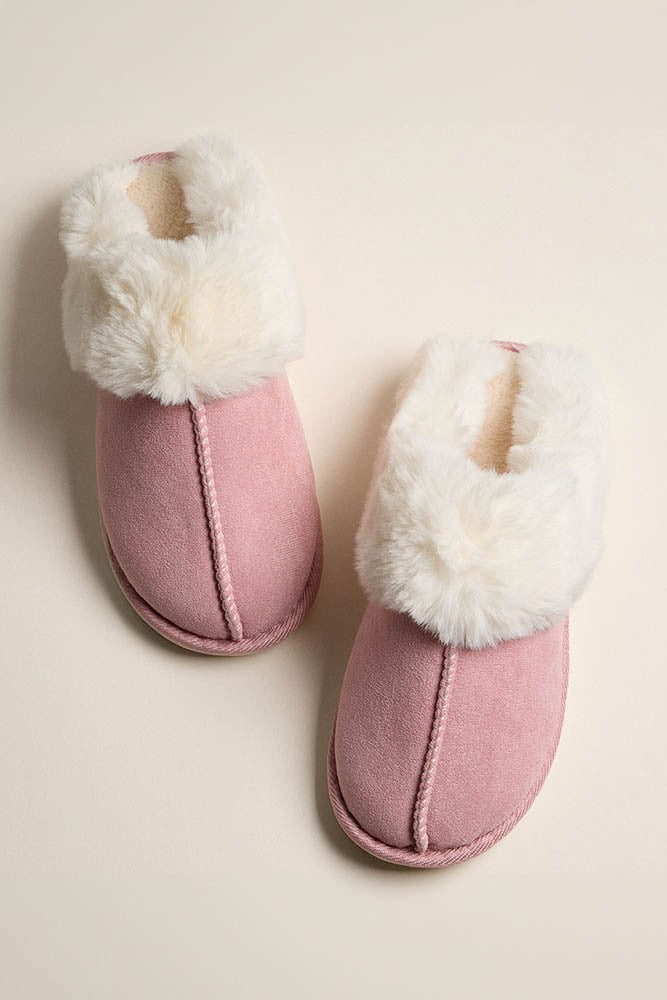 Suede Fur Slippers