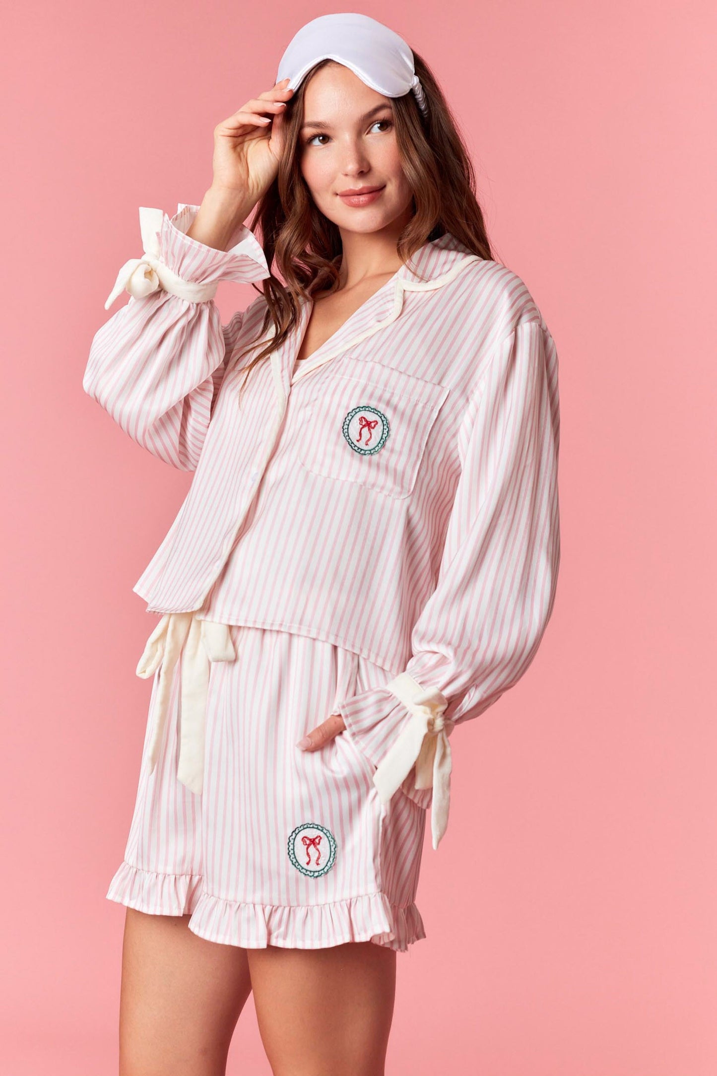 Striped Pj Set - Pink