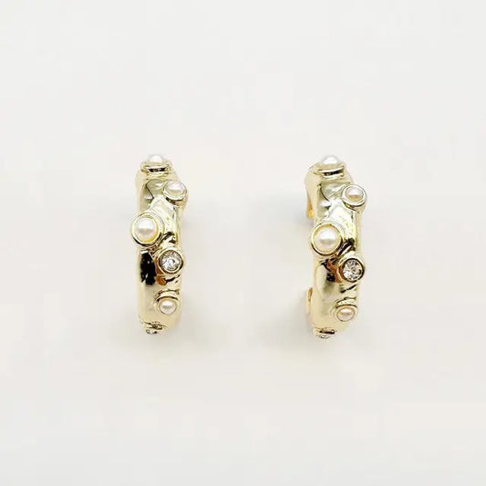 Gold & Pearl Earrings