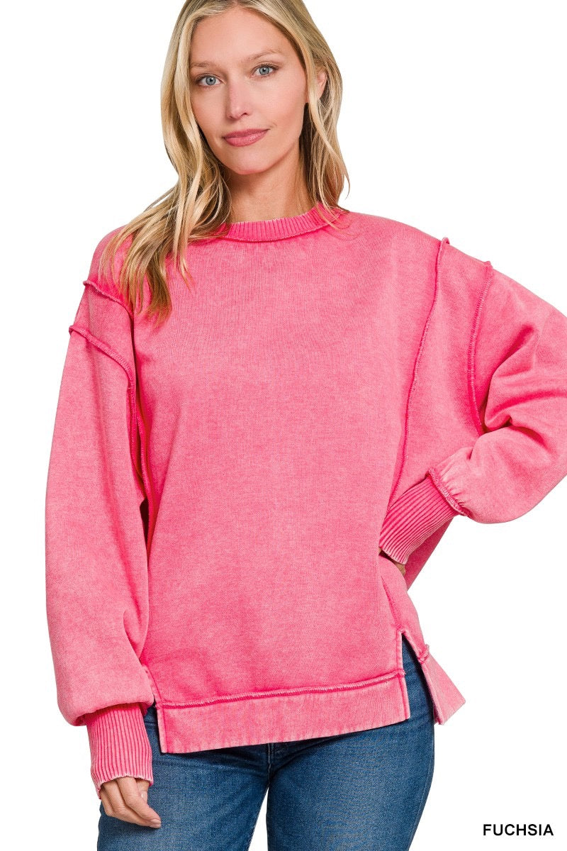 Emily Acid Washed Sweatshirt
