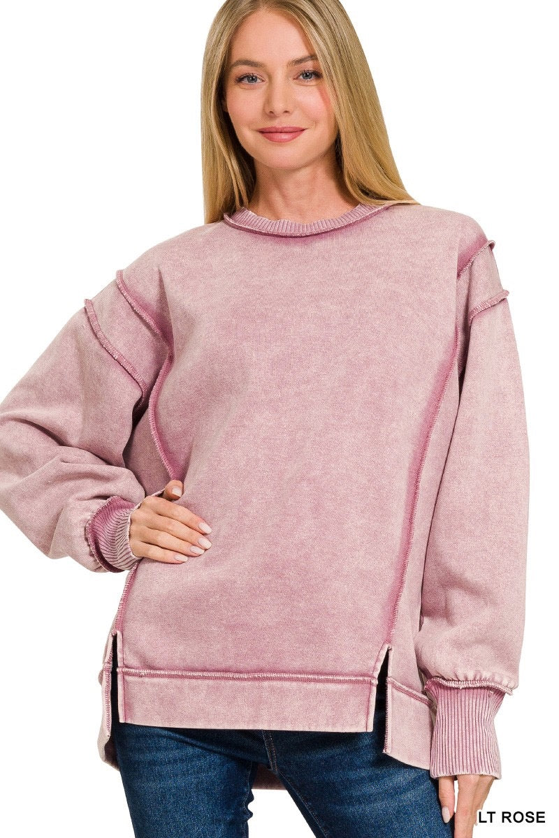 Emily Acid Washed Sweatshirt