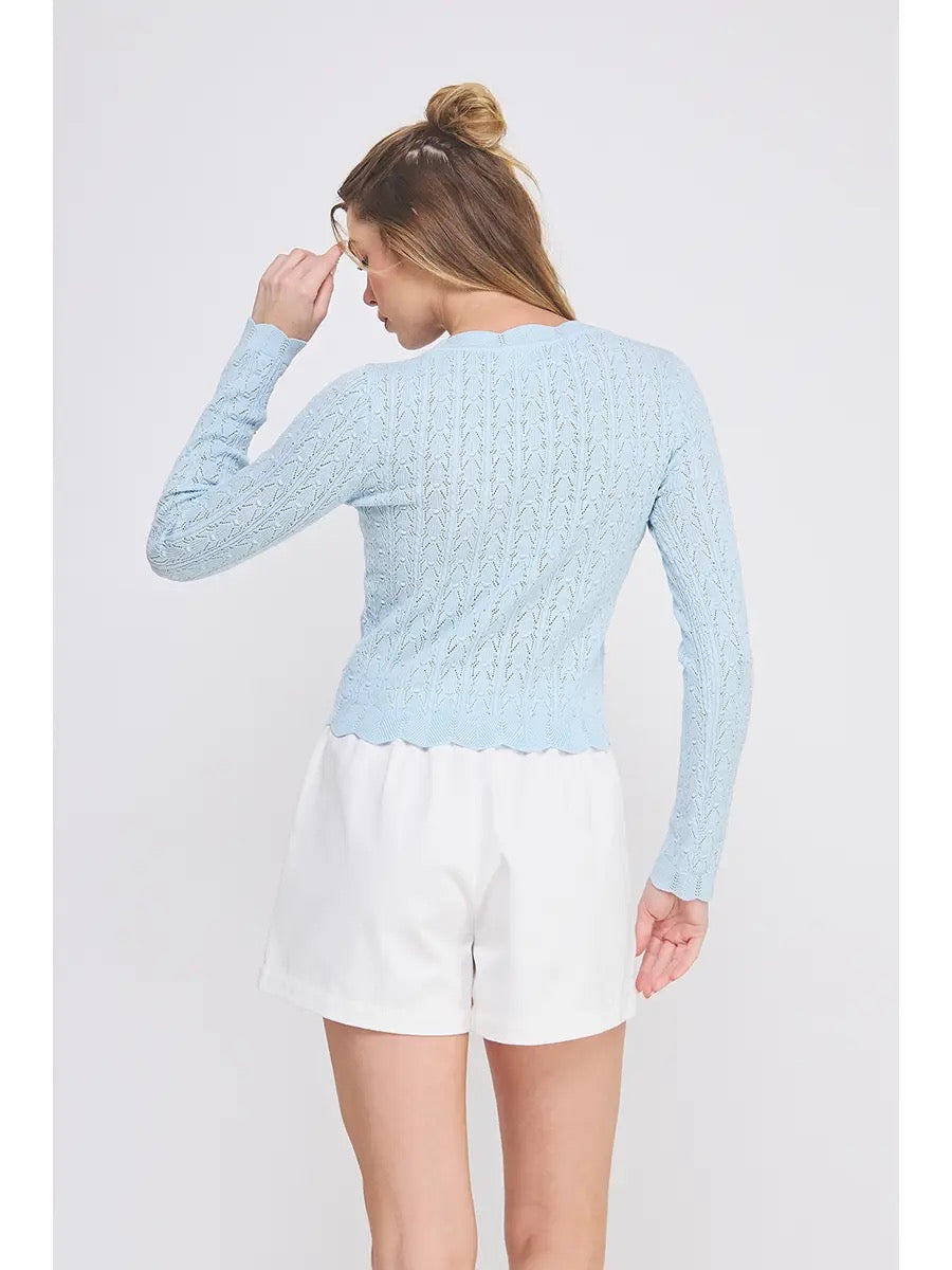 Pointelle Cardigan