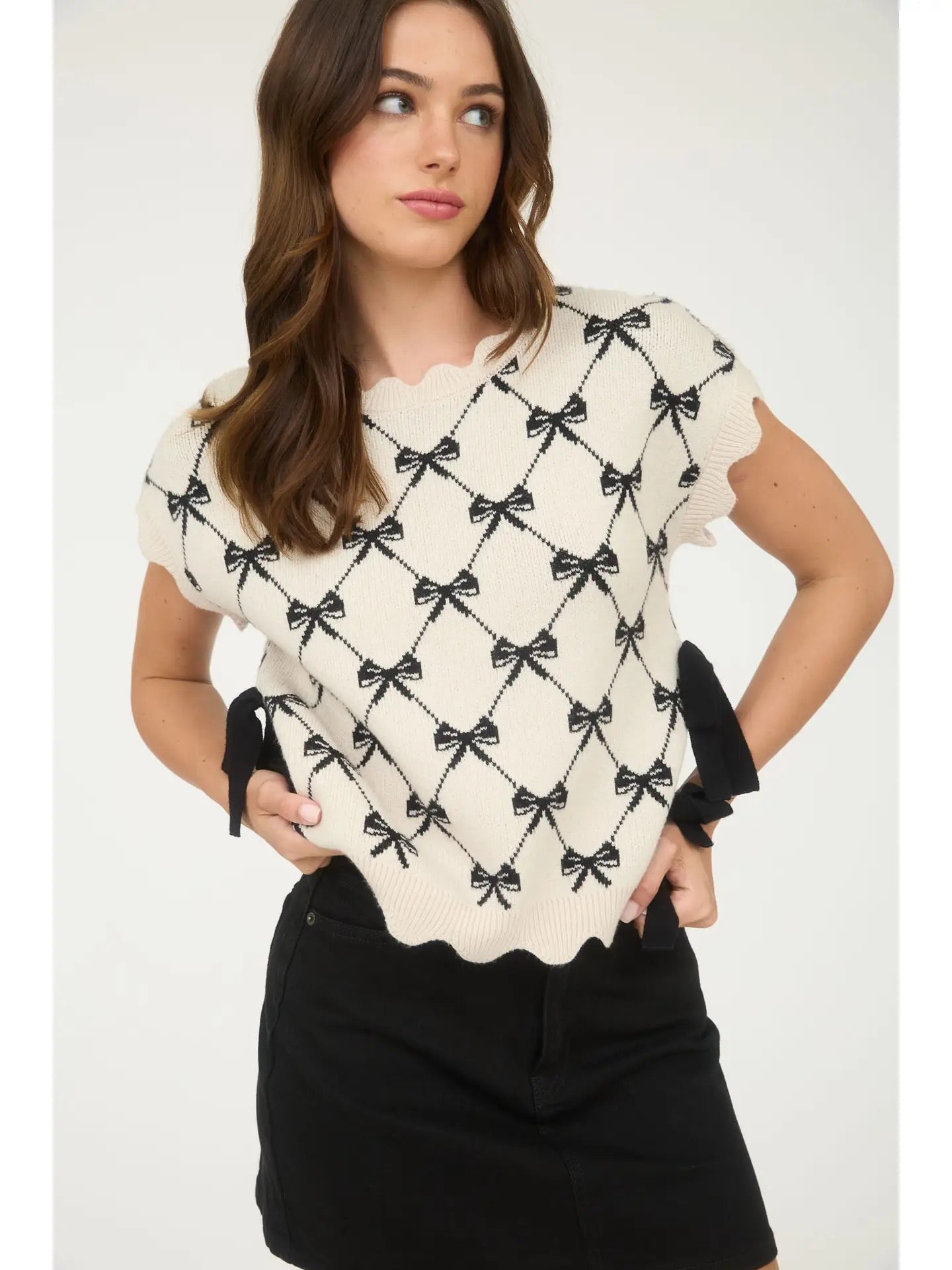 Bow Sweater Vest