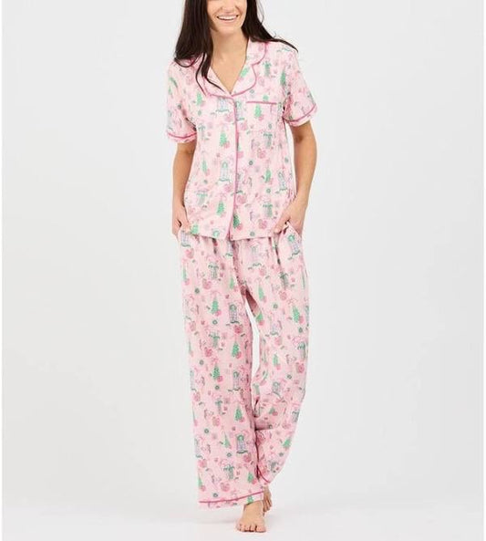 Pink Christmas Cottage Pjs