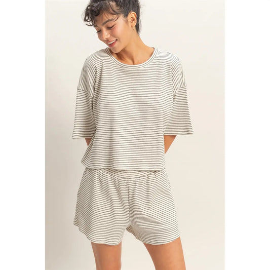 Striped Short Set
