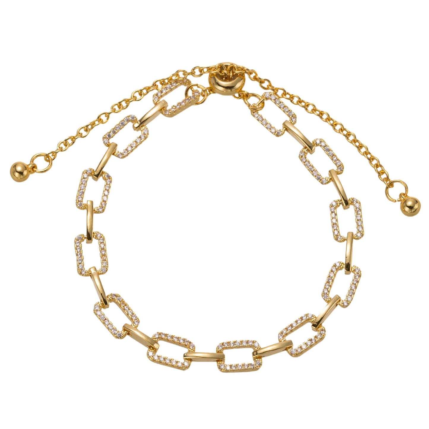 18k Rectangle Chain Bracelet